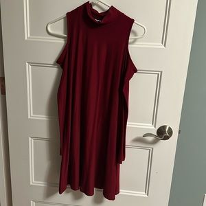 burgundy dress